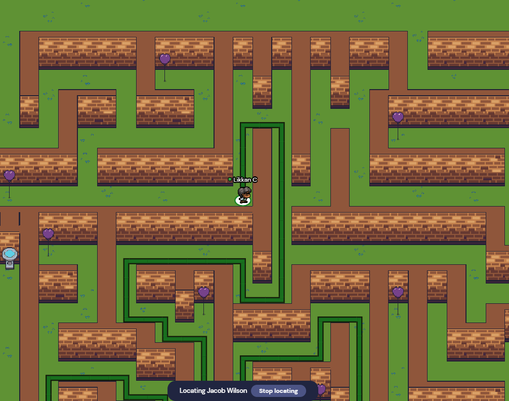 An image of a maze as part of the game at the CSS Ball